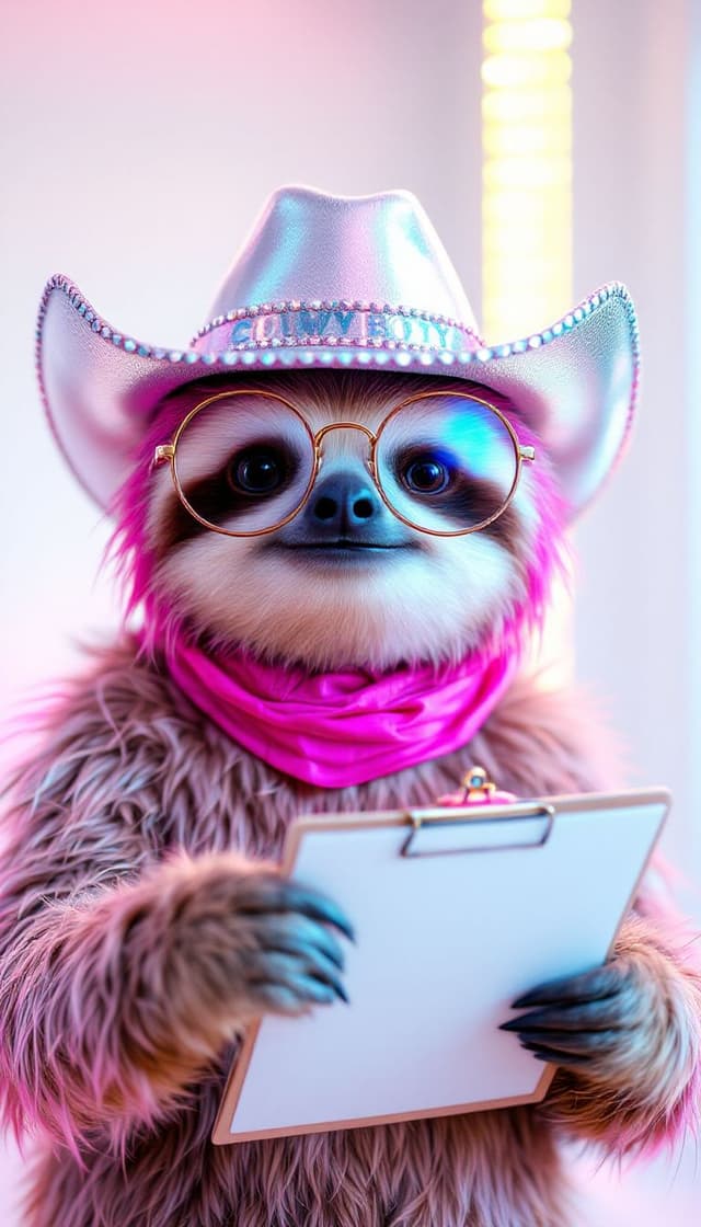 Nerdy disco sloth